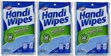 New 3 packs Clorox Handi Wipes Multi-Use handy Reusable Cloths, 6 Count