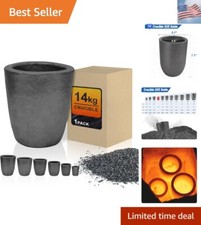 14kg Silicon Carbide Graphite Crucibles,Crucibles for Melting Metal,Withstand...