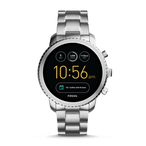 NEW Fossil  Q Luxury Gen 3 Explorist Smartwatch Silver Men's Stainless Steel    - Image 2 of 4