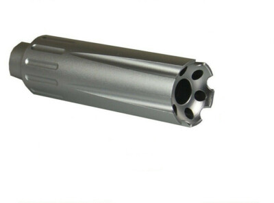 Ruger 1022 Silver Color Muzzle Brake Compensator 4.5 Inch Length 1/2x28 Thread