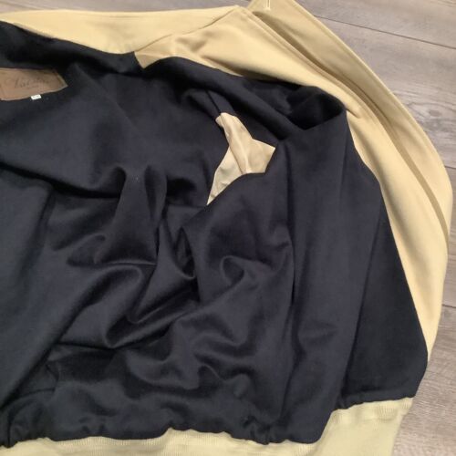 Valstar Milano Mens Bomber Jacket Size Large EU 56 Wool Cashmere Blend Beige - Picture 9 of 11