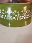 Vintage Pyrex Bowl 475-B 2 1/2 Qt Crazy Daisy Spring Blossom Dish No Lid Avocado