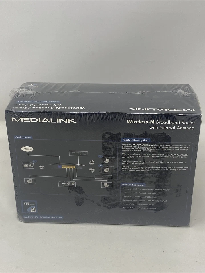 Medialink  Wireless Broadband  Router With Internal Antenna -MOD NO. Sealed - Image 3 of 4