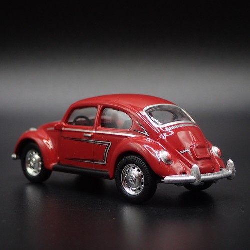 1960-1967 VW Volkswagen Escarabajo Bug Rojo Raro 1:64 Escala Maqueta de Metal - Imagen 6 de 8