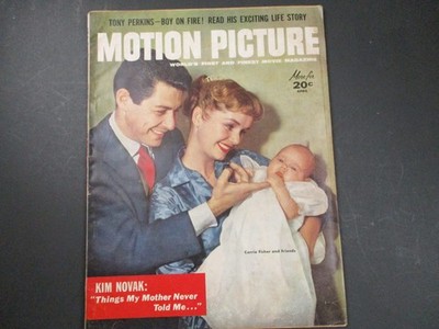 April 1957 DEBBIE REYNOLDS Motion Picture Magazine ANTHONY PERKINS, NATALIE WOOD