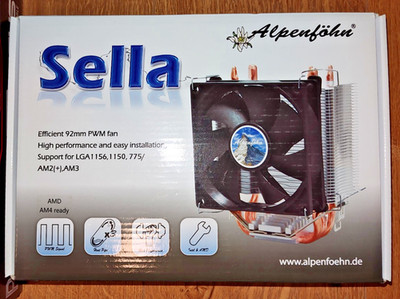 +++ALPENFÖHN Sella CPU Kühler AMD AM2-3 INTEL 1155/1156, gebr. guter Zustand+++