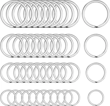 Key Rings  Assortment Heavy Duty Split Key Ring Loops in Small...