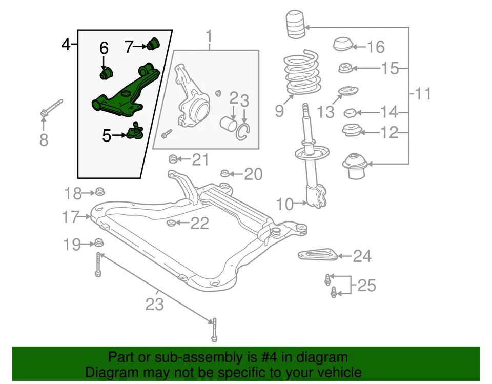 Brazo de control inferior genuino GM 22671495 Foto 2 de 2