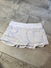 EUC Lululemon Women’s Size 10 White Tennis Golf Running Athletic Skort