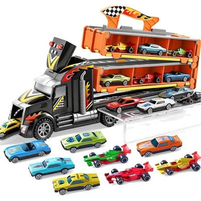 JOYIN Transporter Truck Spielzeugautos für Jungen ab 3 4 5 6-12 Leichtmetall ...