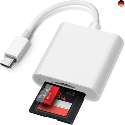 SD Kartenleser USB C, 2 in 1 USB-C auf SD-Kartenleser Adapter, usb c Card Reader