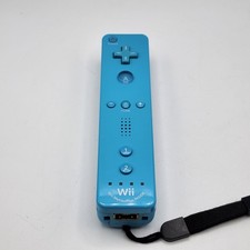 Nintendo Wii Remote Blue Teal Motion Plus Controller OEM RVL-036 Tested