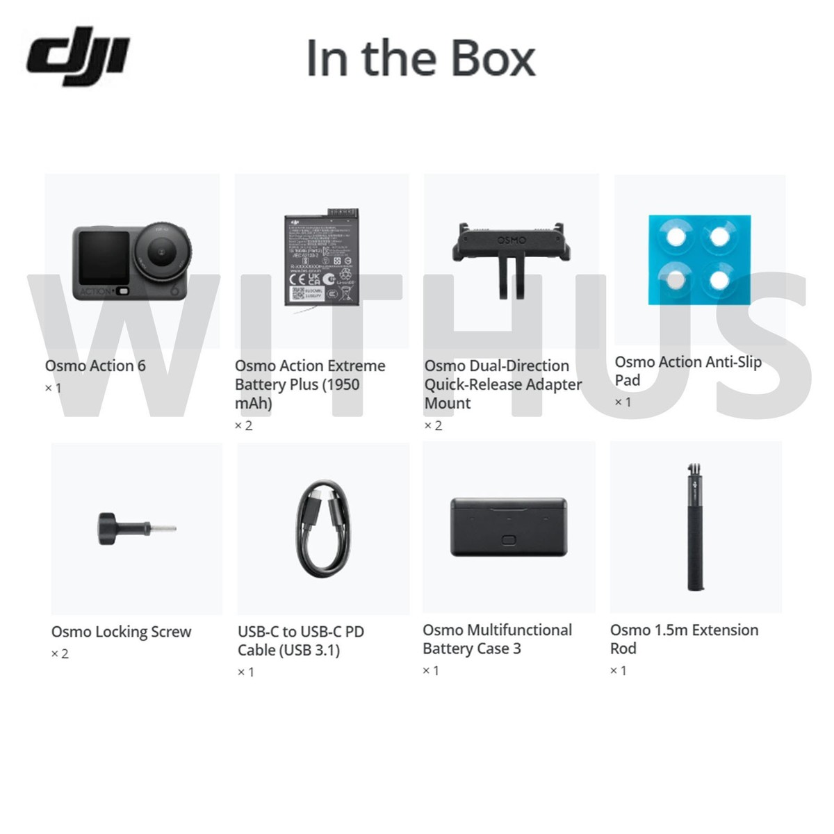DJI Osmo Action 6 Enhanced Combo - 4K OLED Variable Aperture 