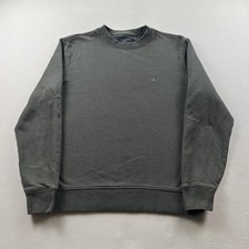 AllSaints Sweatshirt Mens Medium Olive Green Raven Crewneck Terry Ramskull Logo