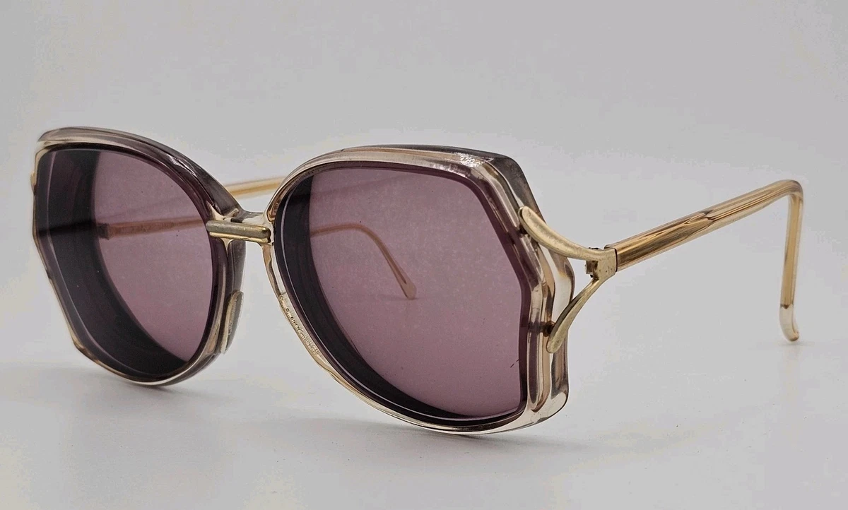 Montatura Occhiali Da Vista Uomo Rayban Occhiali Da Sole Oversize Vintage In Metallo Oro - Lenti Trasparenti UV400, Stile Retrò Esagerato Anni '80 Occhiali Da Sole Donna Vogue