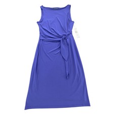 Lauren Ralph Lauren Blue Side Tie Sleeveless Sheath Dress Size 8