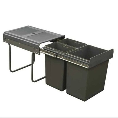 HAFELE KÜCHENSCHRANK AUSZIEHMÜLLEIMER GRAU 40LTR (172JY)