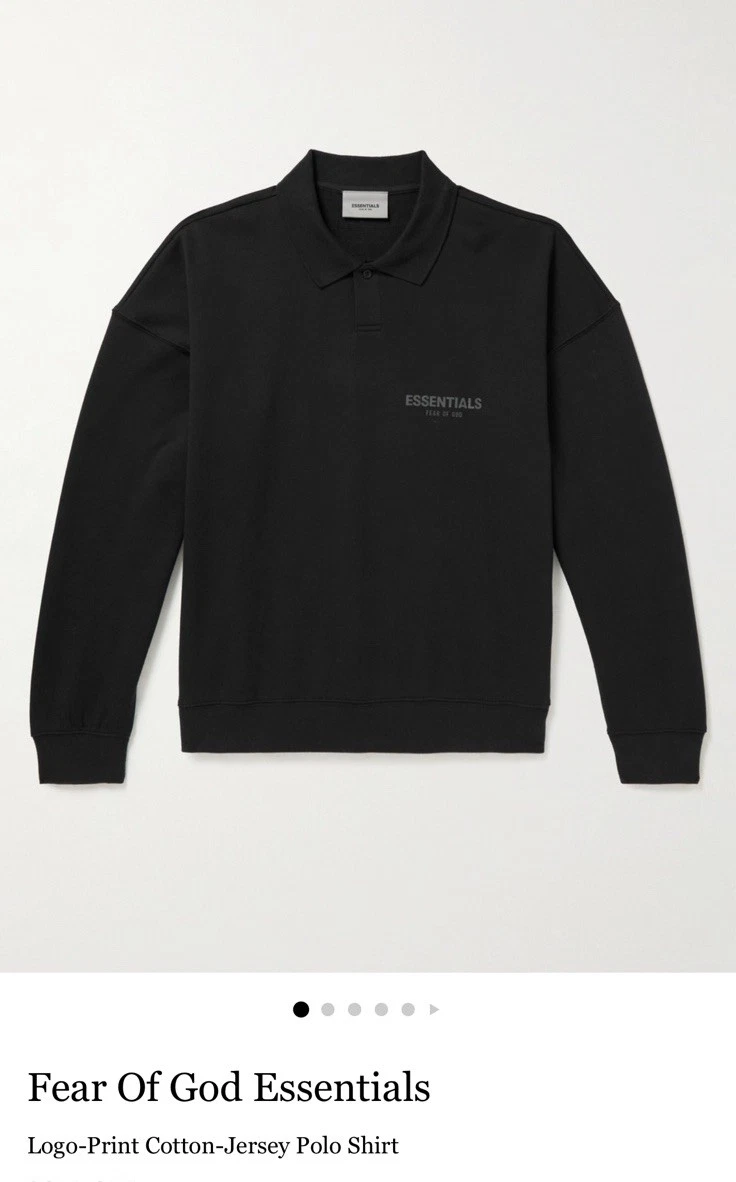 Polo uomo cotone Fear of God FOG Essentials nuova vestiti piccola REGALO