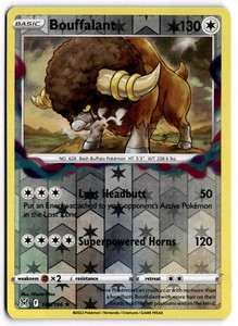 Bouffalant 148/196 Reverse Holo Rare Lost Origin Pokemon Card