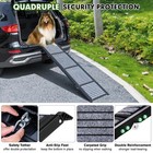 HappiPaws 63” Dog Ramp for Car Foldable Non Slip Pet Ramp 200lb SUV