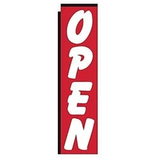 Open Advertising Rectangle Feather Banner Swooper Flag for Business, 3x12ft...