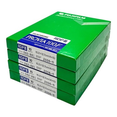 Fujichrome Provia 100F 4x5 Planfilm 10 Blatt OVP versiegelt 2006 - Kühl gelagert