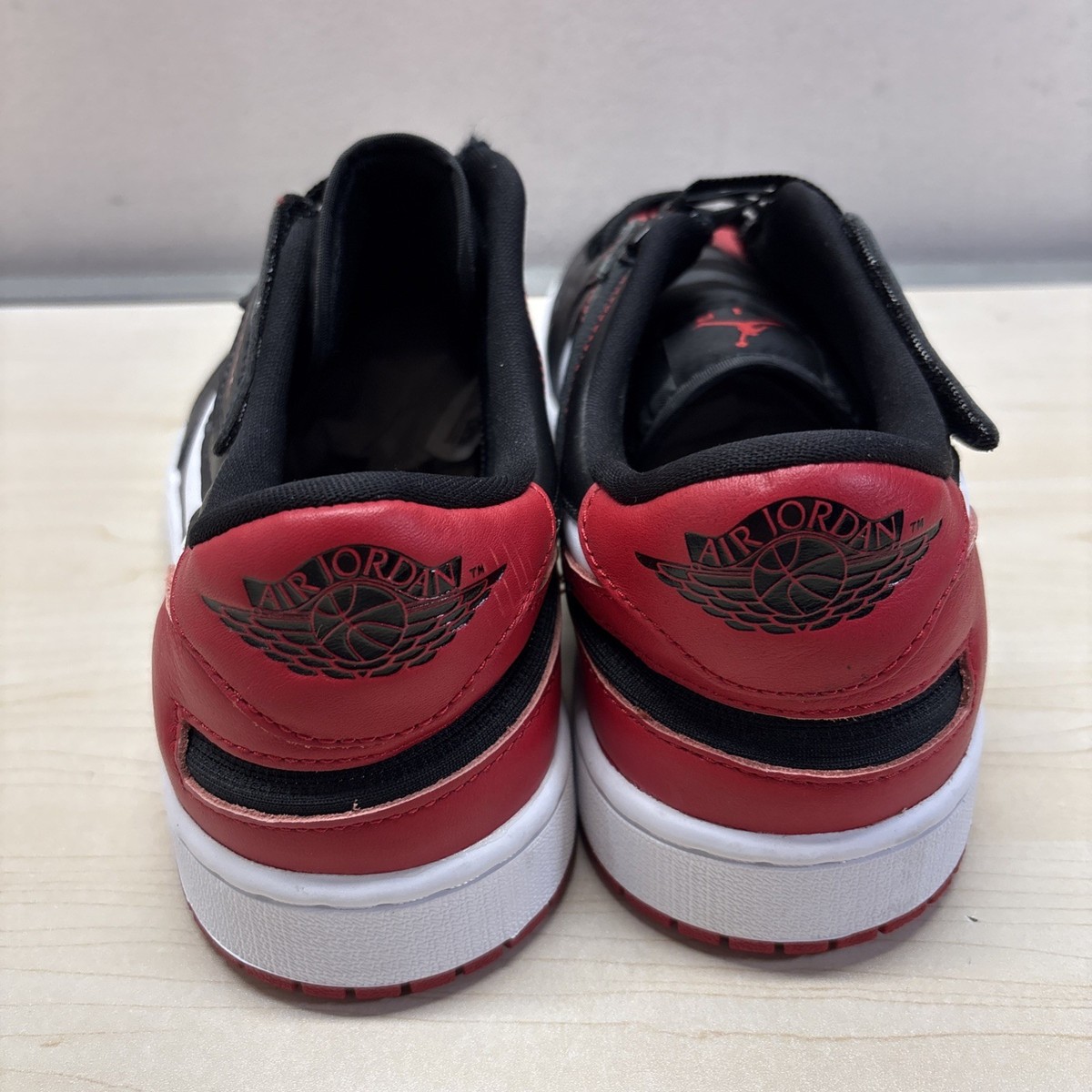 Nike Air Jordan 1 Low Flyease Bred Banned Black Gym Red White