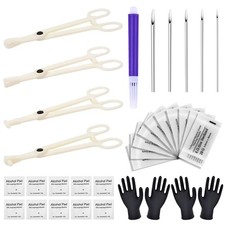 Body Piercing Tools Kit - 42pcs Piercing Kit with 12G 14G 16G 18G 20G Needles...