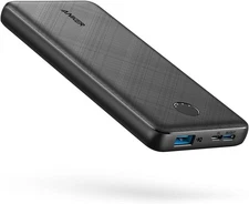 Anker Power Bank(PowerCore 10K), Compact Travel-Ready 10,000mAh Battery Black 