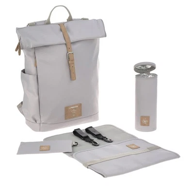 Lässig Green Label Rolltop Backpack Wickeltasche Rucksack Grey grau - Bild 1 von 4