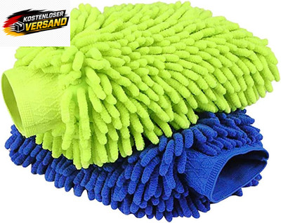 Autowaschhandschuh Set Wasserdicht Mikrofaser wiederverwendbar 2er Pack