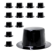 12 Pack Black Mini Top Hats   2  x 4.75    Party Favors, Decorations, and Cos...