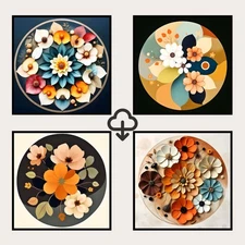 Set 4 Realistic Digital Wall Art Print Modern Home Decor Printable Instant #26