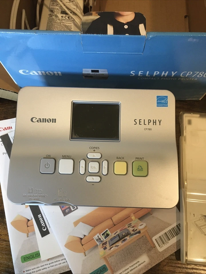 Canon CP780 SELPHY Portable Photo Printer Silver Used Open Box - Image 3 of 4