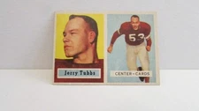 1957 Topps Jerry Tubbs Rookie #125 football card Chicago Cardinals  ICS