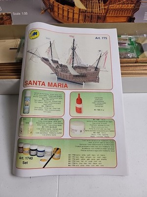 Santa Maria Mantua Model: Wooden Assembly Kit Art 775 Scale 1:50