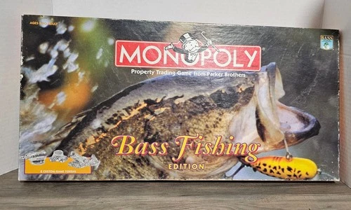 Vintage Monopoly Bass Fishing Edition 1998 Parker Brothers - EXCELLENT CONDITION
