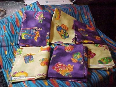 6 CLOTHWORKS LAUREL BURCH HOLIDAY COLLECTION BIRDS & ORNAMENTS FABRIC 18 BY 22