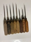 8pc-Vtg Wood Handle Ice Picks Advertising. Coca-Cola & More