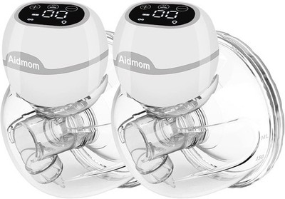 Aidmom Breast Pump Hands Free,Double Wearable Pumps for Breastfeeding with 3...