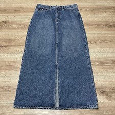 Vintage Gap Denim Womens Size 8 Maxi Skirt With Front Slit