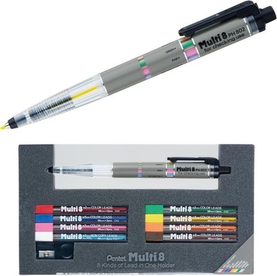 Pentel Multi 8 Mechanical Pencil 8 Color Lead PH802ST Japan Drawing Pen