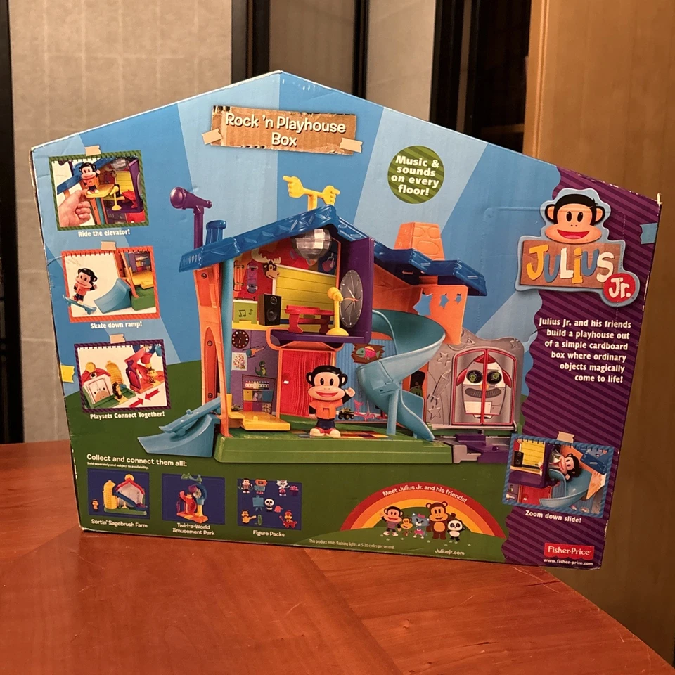 FISHER-PRICE - CAJA JULIUS JR. ROCK 'N PLAYHOUSE Nueva En Caja - Leer Foto 3 de 4