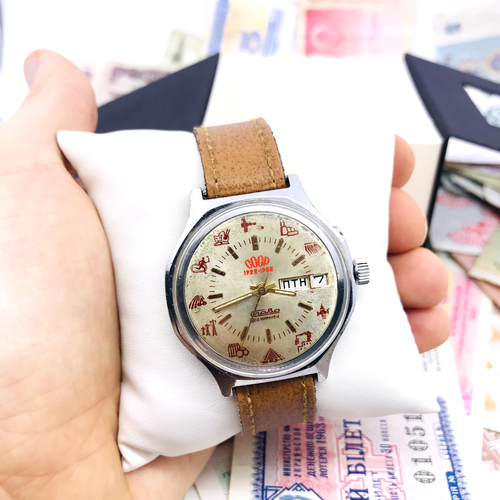 Rare Slava UdSSR Achievements 1922 - 1982 Soviet 2428 Wrist Watch Service 🛠 - Bild 7 von 12