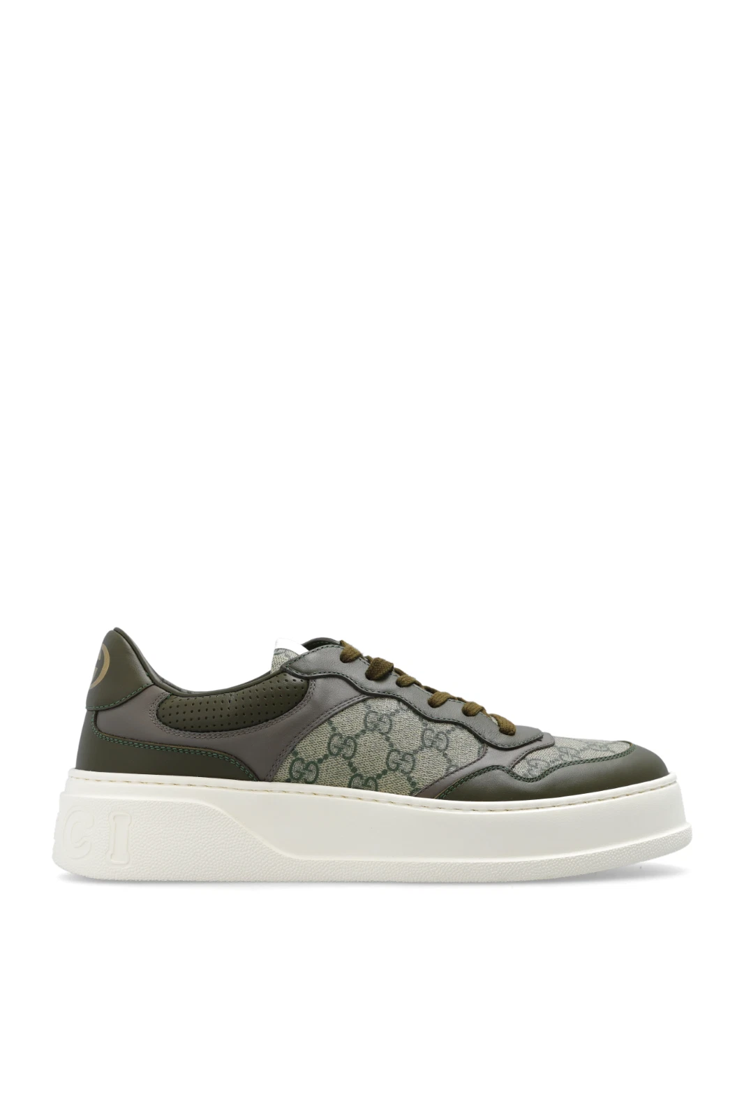 Baskets homme GUCCI Chunky beige/vert GG toile neuves