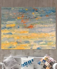 Seascape Mark Little Professional Painting 81” X 62”(6ft 9in)Abstract Modern XL