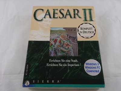 Caesar II PC CD Rom 1995 Big Box Spiel Game guter Zustand
