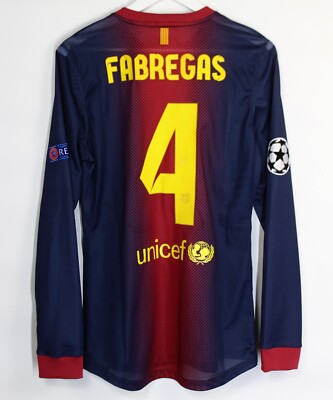 FC BARCELONA SPAIN 2012 2013 HOME MATCH WORN SHIRT JERSEY #4