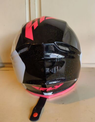 Fly Racing F2 carbon helmet size Medium 57-58cm White Pink Black Snell - Picture 3 of 9