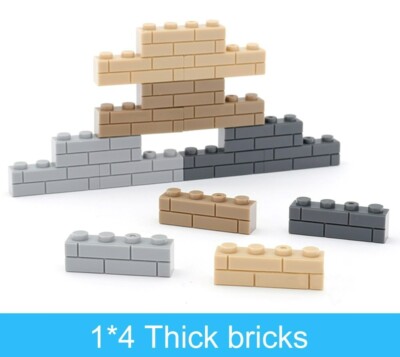 50pcs Building Blocks Thick Wall Bricks 1x4 Dots Educational Toys for Children
